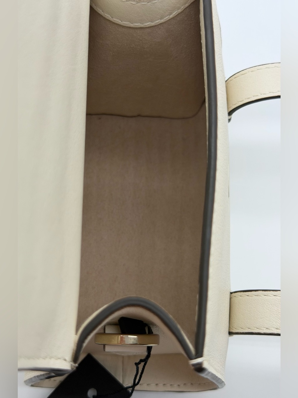 Strathberry Allegro Micro Vanilla Leather Top Handle Bag Made Spain NWT No Strap - Picture 12 of 17